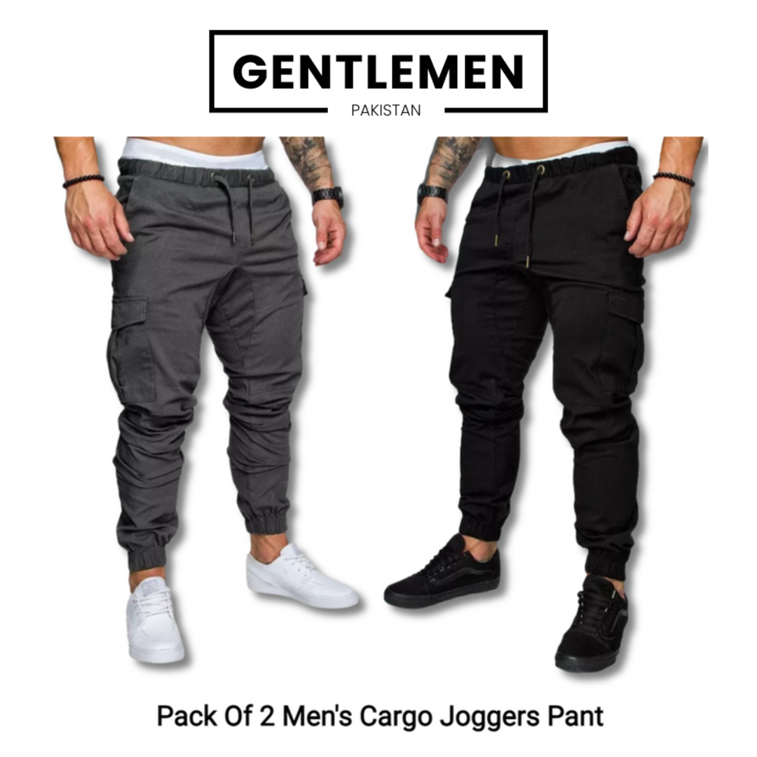 Pack of 2 Men's Cargo Joggers Pant